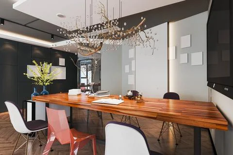 3d render of beautiful interior design Stock Illustration