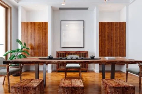 3d render of beautiful interior render Stock Illustration