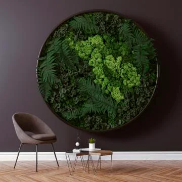 3d render of beautiful interior with table and chair Stock Illustration