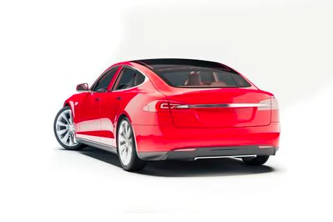 3d render of beautiful red sport car Stock Illustration