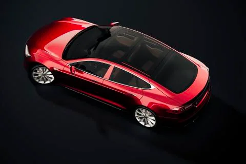 3d render of beautiful red sport car Stock Illustration