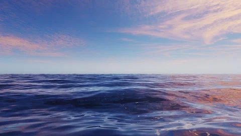 3d render of beautiful sea waves during storm and clouds Stock Footage 314095947