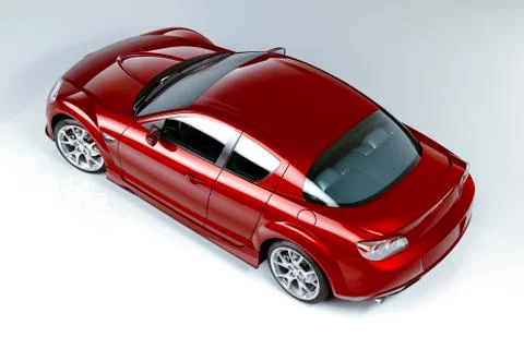 3d render of beautiful sport car Stock Illustration