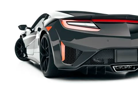 3d render of beautiful super sport car Illustrazione stock