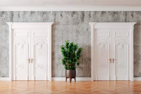 3d render of beautiful vintage interior Stock Illustration