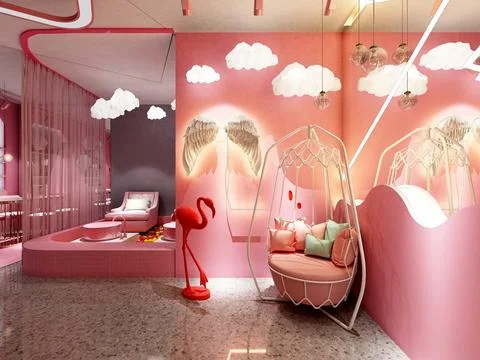 3d render beauty salon, spa and massage center Stock Illustration