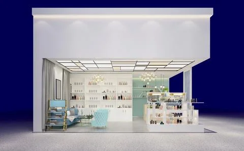 3d render beauty salon, spa and massage center Stock Illustration