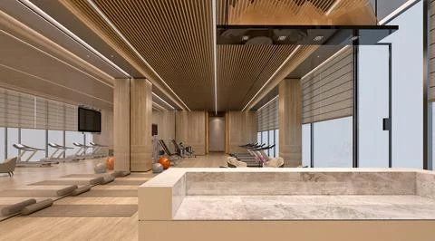 3d render beauty salon, spa and massage center Stock Illustration