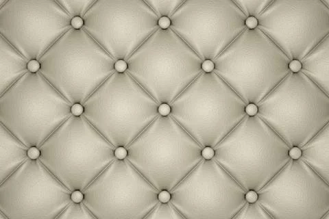 3D render of the beige quilted leather pattern Stock Illustration