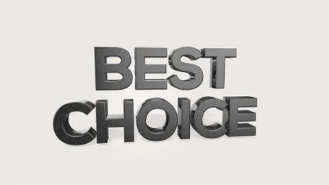 3d render best choice word use for landing page, template, ui, web, poster, b Stock Illustration