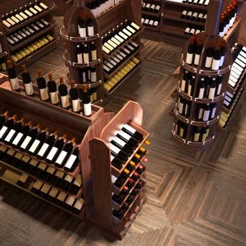 3d render of beverage shop Stock Photos