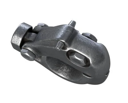 3D render of big and heavy car hook isolated on white Stock Illustration