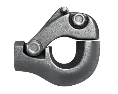 3D render of big and heavy car hook isolated on white Stock Illustration