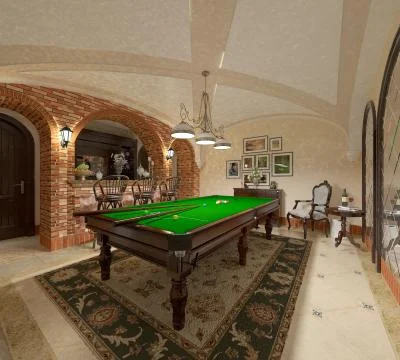 3D Render of Billard Game Illustrazione stock