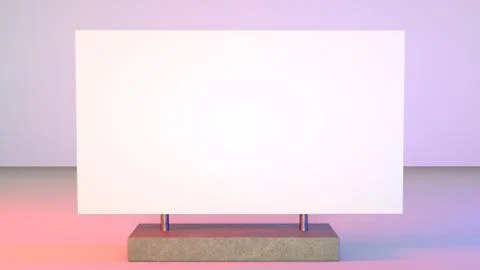 3d render billboard mockup Stock Illustration