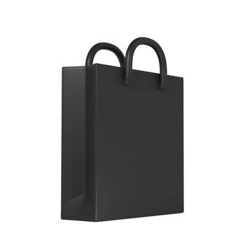 3d render Black Friday illustration with modern dark shopping bag mock up design 스톡 일러스트