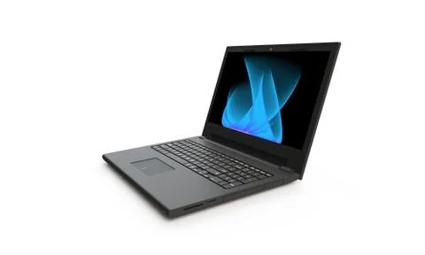 3d render of a black laptop isolated on white Stock Illustration