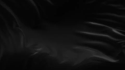 3d render of black silk developing fabric Stock Illustration