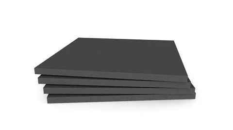 3d render of Black Styrofoam texture on isolated white background Stock Illustration