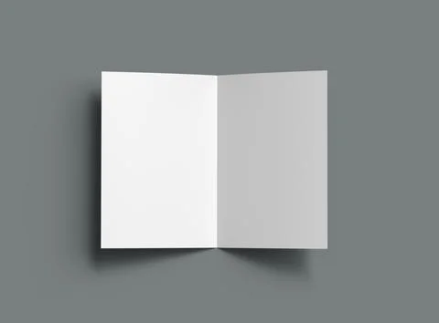 3d render of a blank A4 Half Sheet Folded brochure  to present your design. Stock Illustration