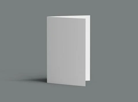 3d render of a blank A4 Half Sheet Folded brochure  to present your design. Stock Illustration