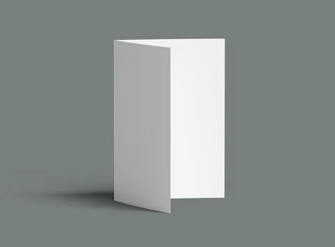 3d render of a blank A4 Half Sheet Folded brochure  to present your design. Stock Illustration