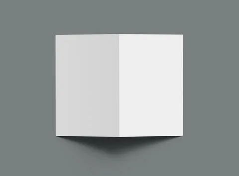 3d render of a blank A4 Half Sheet Folded brochure  to present your design. Stock Illustration