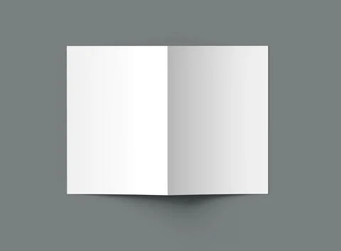 3d render of a blank A4 Half Sheet Folded brochure  to present your design. Stock Illustration