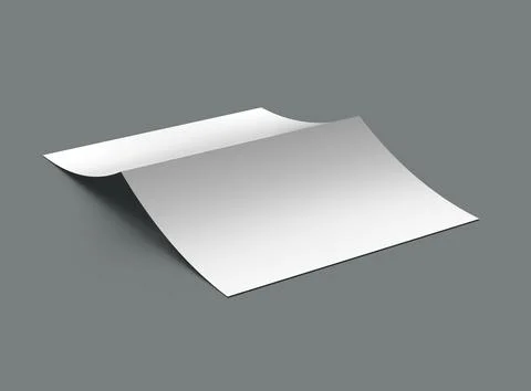 3d render of a blank A4 Half Sheet Folded brochure  to present your design. Stock Illustration