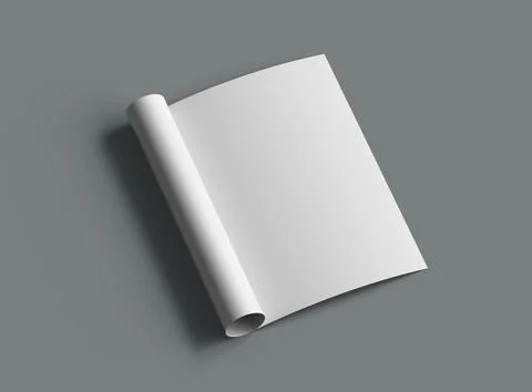 3d render of a blank A4 Half Sheet Folded brochure  to present your design. Stock Illustration