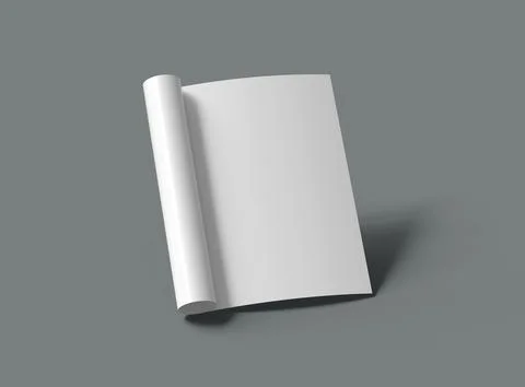 3d render of a blank A4 Half Sheet Folded brochure  to present your design. Stock Illustration