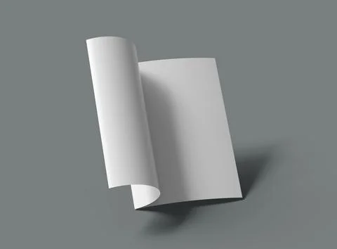 3d render of a blank A4 Half Sheet Folded brochure  to present your design. Stock Illustration