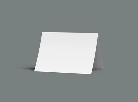 3d render of a blank A4 Half Sheet Folded brochure  to present your design. Stock Illustration