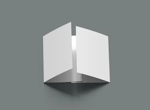 3d render of a blank A4 Half Sheet Folded brochure  to present your design. Stock Illustration