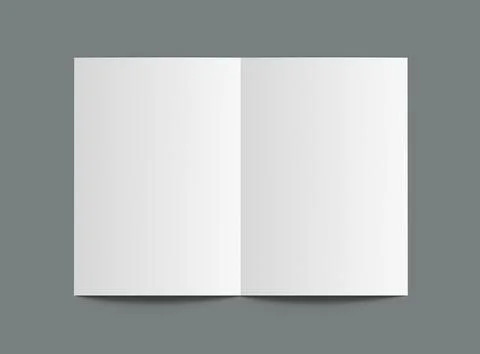 3d render of a blank A4 Half Sheet Folded brochure  to present your design. Stock Illustration
