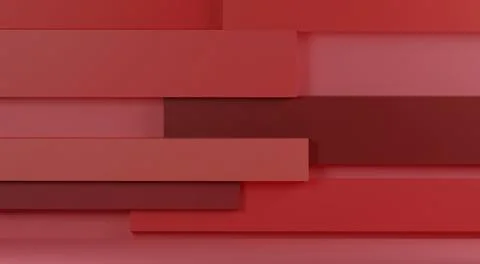 3D render blank bright red studio background, product display with copy space Ilustración de archivo