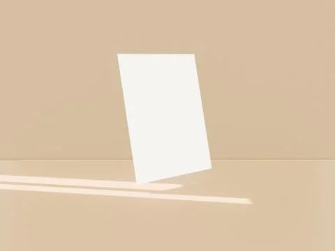 3d render of blank mack up for poster, business card or flyer. Sunlight and Stock Illustration