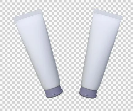 3d render Blank Plastic cosmetic tube with cap for cream tooth paste or gel p イラスト素材
