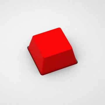 3d render of blank red keyboard button Stock Illustration