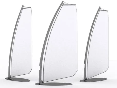 3d render of a blank roll up banner Stock Illustration