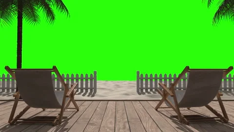 3d render blank vacation on the beach near the sea. Stock Footage 137630591