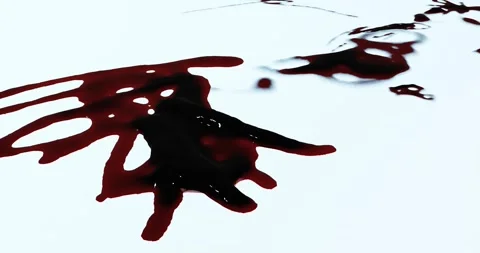 3d render of blood stain, splatter or spatter for crime scene or violence c.. Video stock 270465197