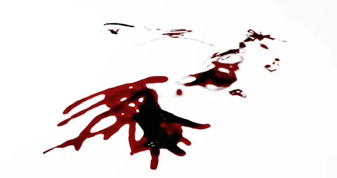 3d render of blood stain, splatter or spatter for crime scene or violence c.. Stock Footage 270465203