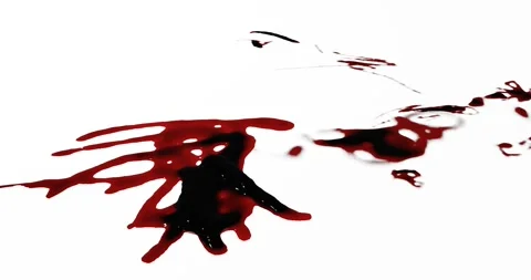 3d render of blood stain, splatter or spatter for crime scene or violence c.. Stock Footage 270465204
