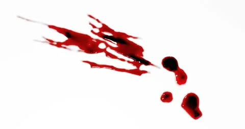 3d render of blood stain, splatter or spatter for crime scene or violence c.. Stock Footage 271044281