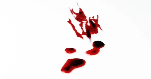 3d render of blood stain, splatter or spatter for crime scene or violence c.. Stock Footage 271045482