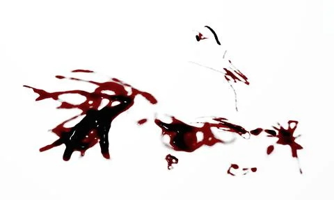 3d render of blood stain, splatter or spatter for crime scene or violence c.. Stock Illustration
