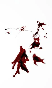 3d render of blood stain, splatter or spatter for crime scene or violence c.. Stock Illustration