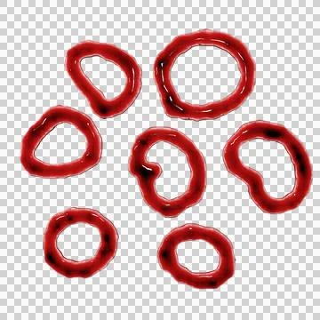 3d render of blood stain, splatter or spatter for crime scene or violence c.. Stock Illustration