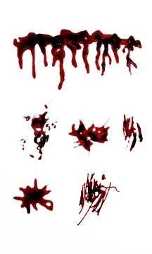 3d render of blood stain, splatter or spatter for crime scene or violence c.. Stock Illustration